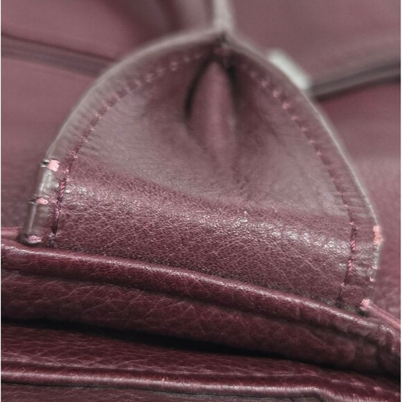 Sondra Robert Plum Burgundy Leather Tall Tote - Picture 10 of 13